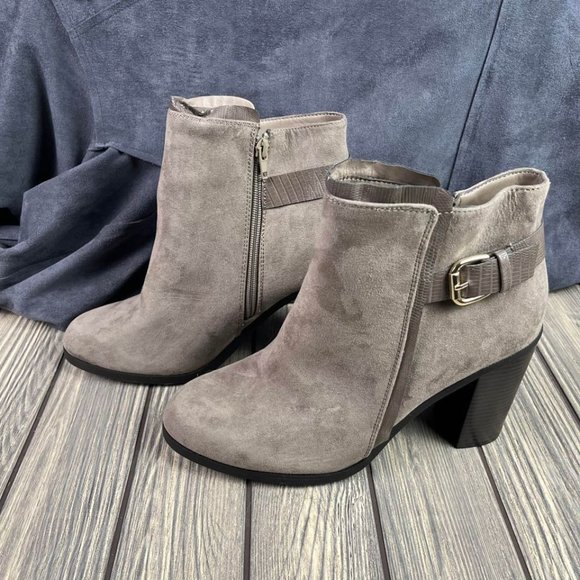 Booties Grey Women's Size 9.5 - Picture 8 of 9